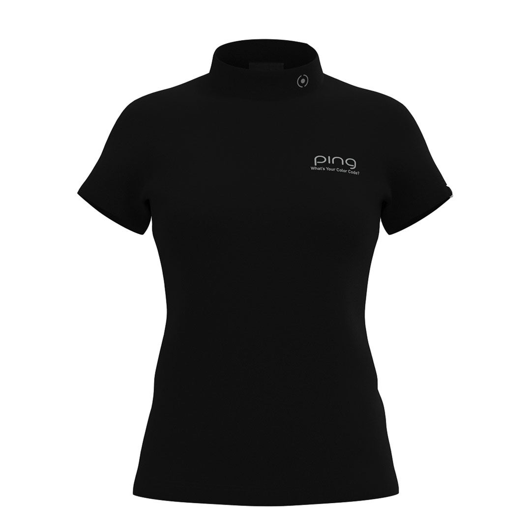PING APPAREL ピンアパレル レディース 半袖シャツ ブラック