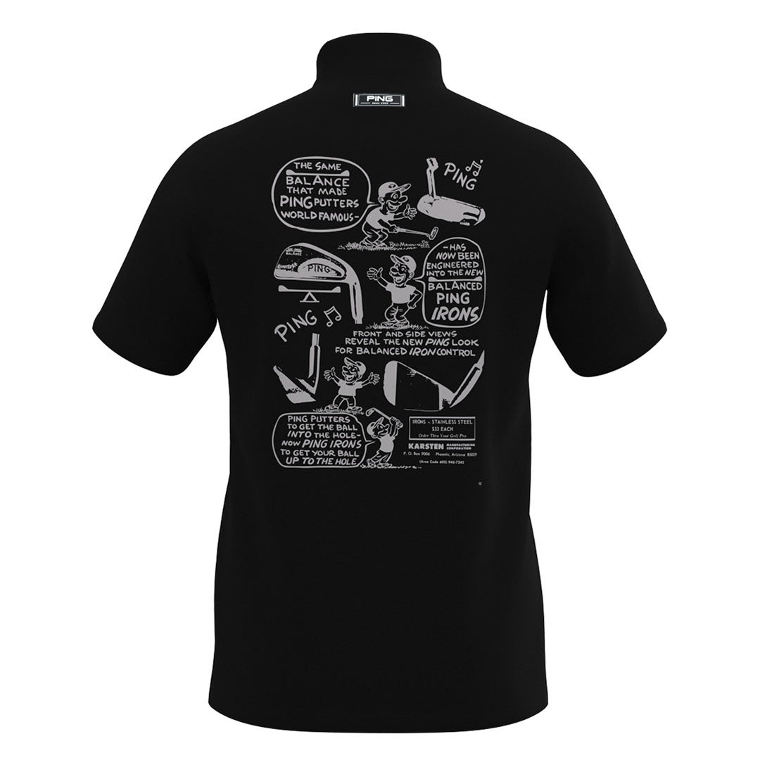 PING APPAREL ピンアパレル メンズ 半袖シャツ ブラック