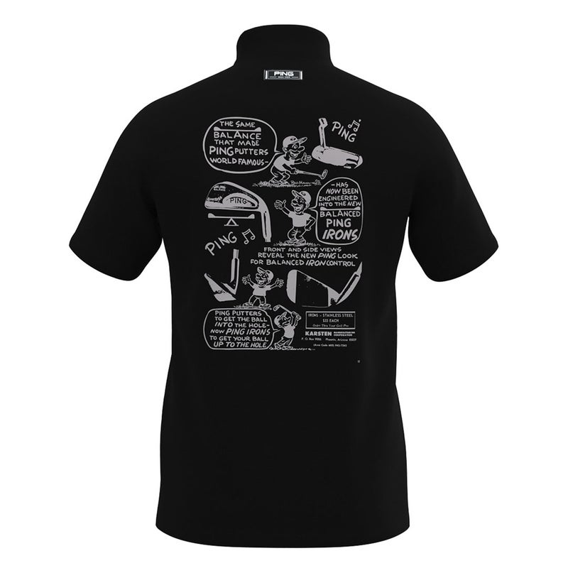PING APPAREL ピンアパレル メンズ 半袖シャツ ブラック