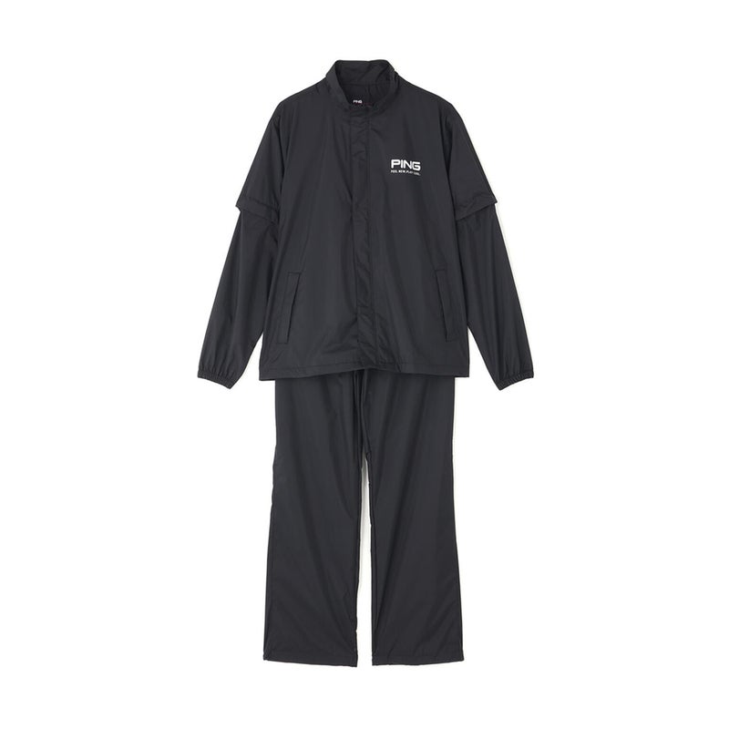PING APPAREL ピンアパレル メンズ レインウェア上下セット ブラック