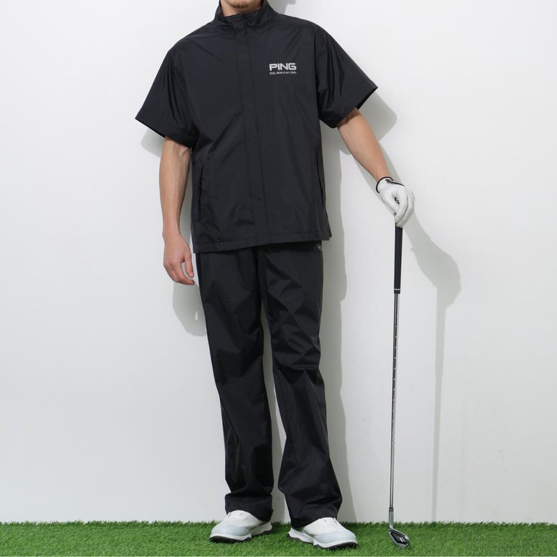 PING APPAREL ピンアパレル メンズ レインウェア上下セット ブラック 詳細2