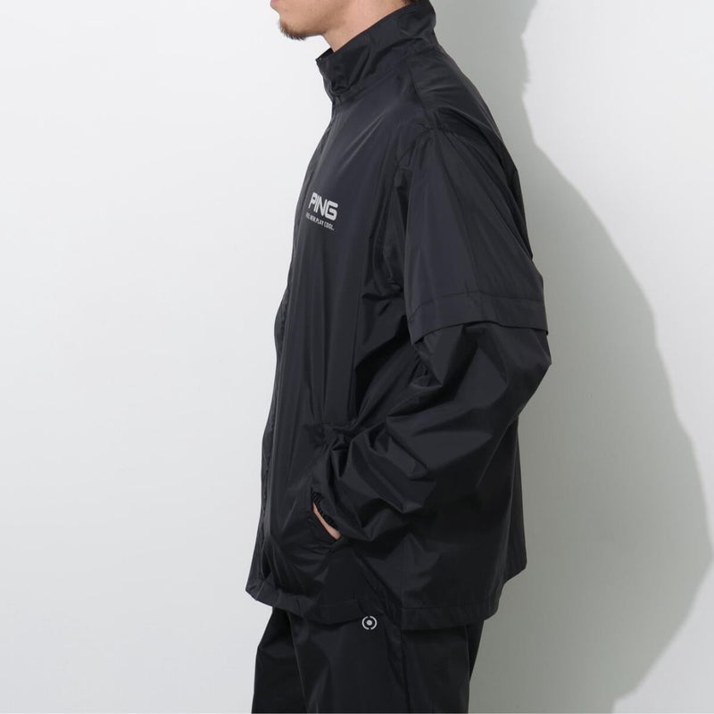 PING APPAREL ピンアパレル メンズ レインウェア上下セット ブラック 詳細5