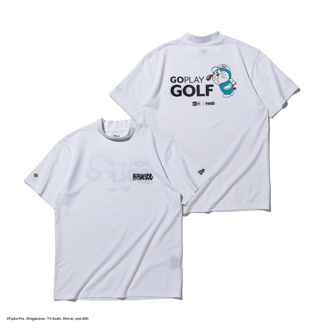 [ニューエラ]メンズ [ゴルフ] 半袖 鹿の子 ミッドネック Tシャツ ドラえもん ホワイト　詳細1