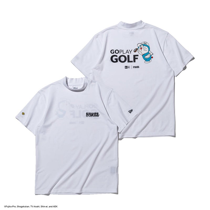 [ニューエラ]メンズ [ゴルフ] 半袖 鹿の子 ミッドネック Tシャツ ドラえもん ホワイト　詳細1