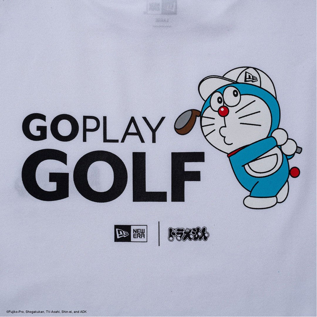 [ニューエラ]メンズ [ゴルフ] 半袖 鹿の子 ミッドネック Tシャツ ドラえもん ホワイト　詳細4
