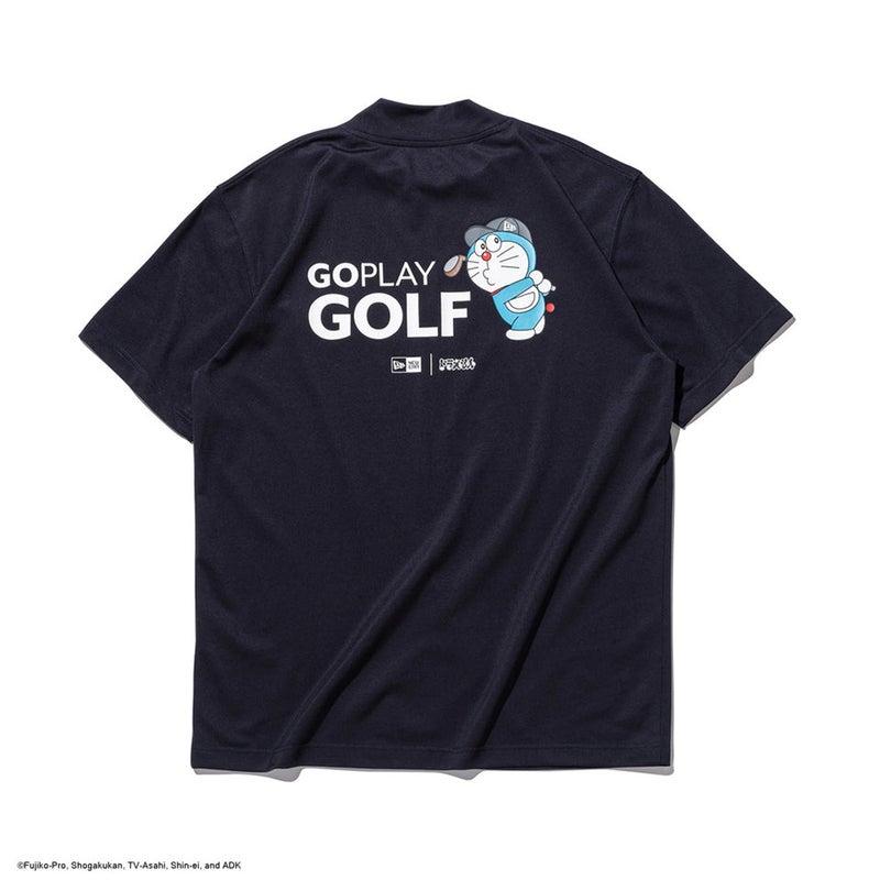 [ニューエラ]メンズ [ゴルフ] 半袖 鹿の子 ミッドネック Tシャツ ドラえもん ネイビー　詳細3