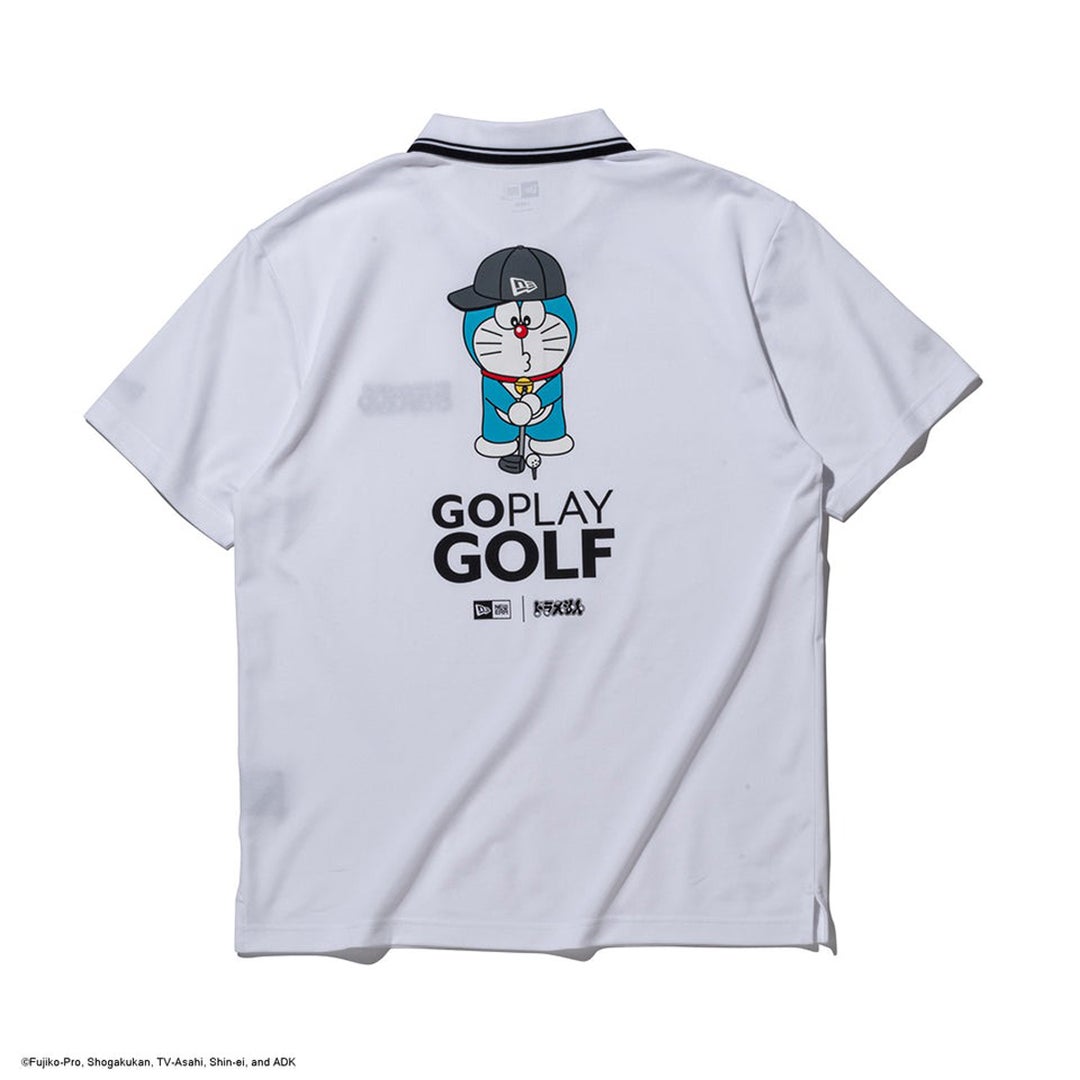 [ニューエラ]メンズ [ゴルフ] 半袖 鹿の子 ポロシャツ ドラえもん GO PLAY GOLF ホワイト　詳細3