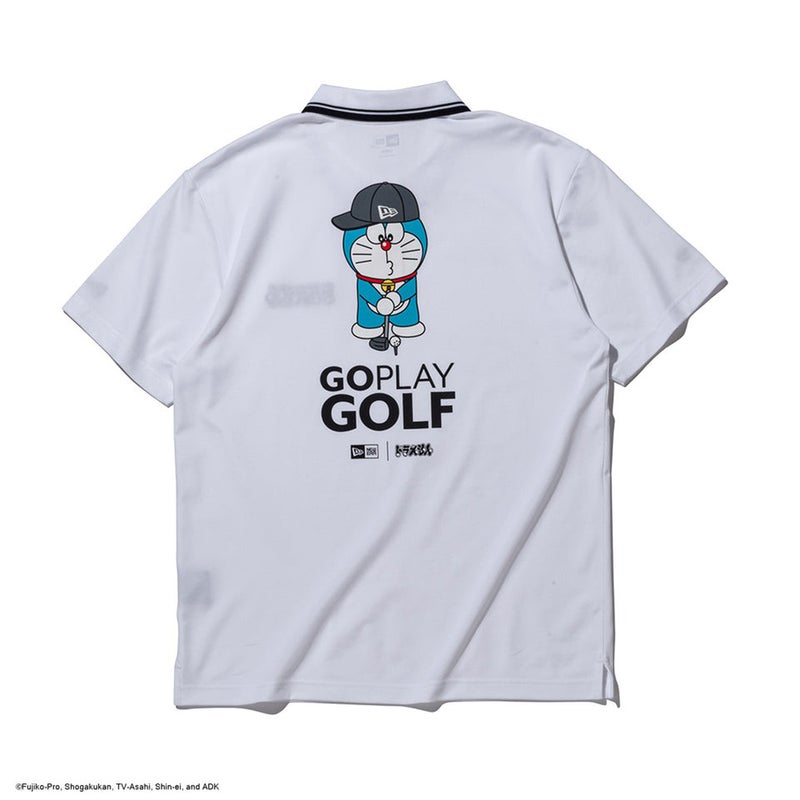 [ニューエラ]メンズ [ゴルフ] 半袖 鹿の子 ポロシャツ ドラえもん GO PLAY GOLF ホワイト　詳細3