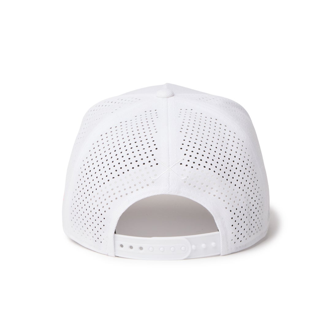 [ニューエラ]メンズ [GOLF] 9FORTY A-Frame レーザーパーフォレーション Box Logo ボックスロゴ ホワイト　詳細6