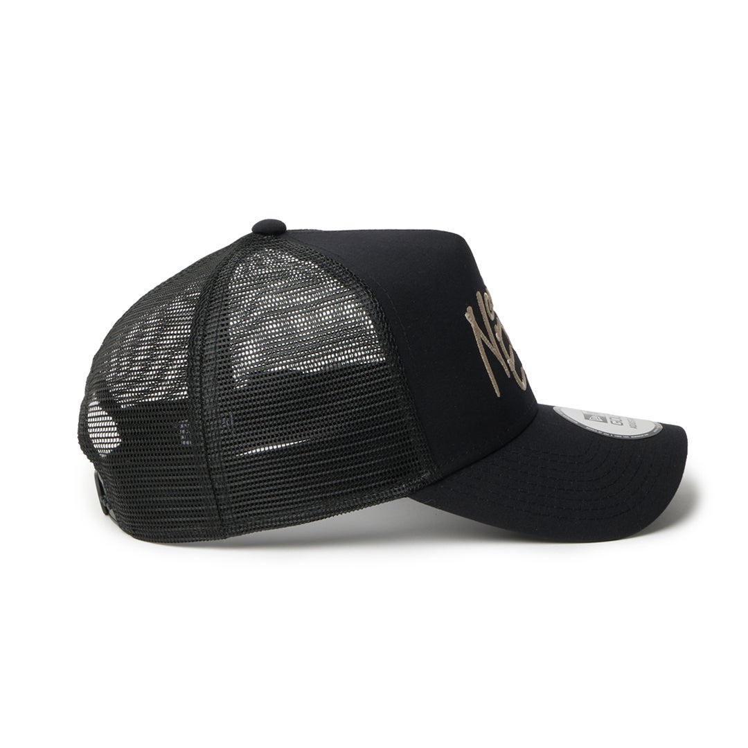 [ニューエラ]メンズ [GOLF] 9FORTY A-Frame トラッカー ナイロンタッサー NEW ERA NEW YORKUSA EST. 1920 ブラック　詳細4