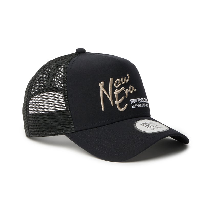 [ニューエラ]メンズ [GOLF] 9FORTY A-Frame トラッカー ナイロンタッサー NEW ERA NEW YORKUSA EST. 1920 ブラック　詳細5