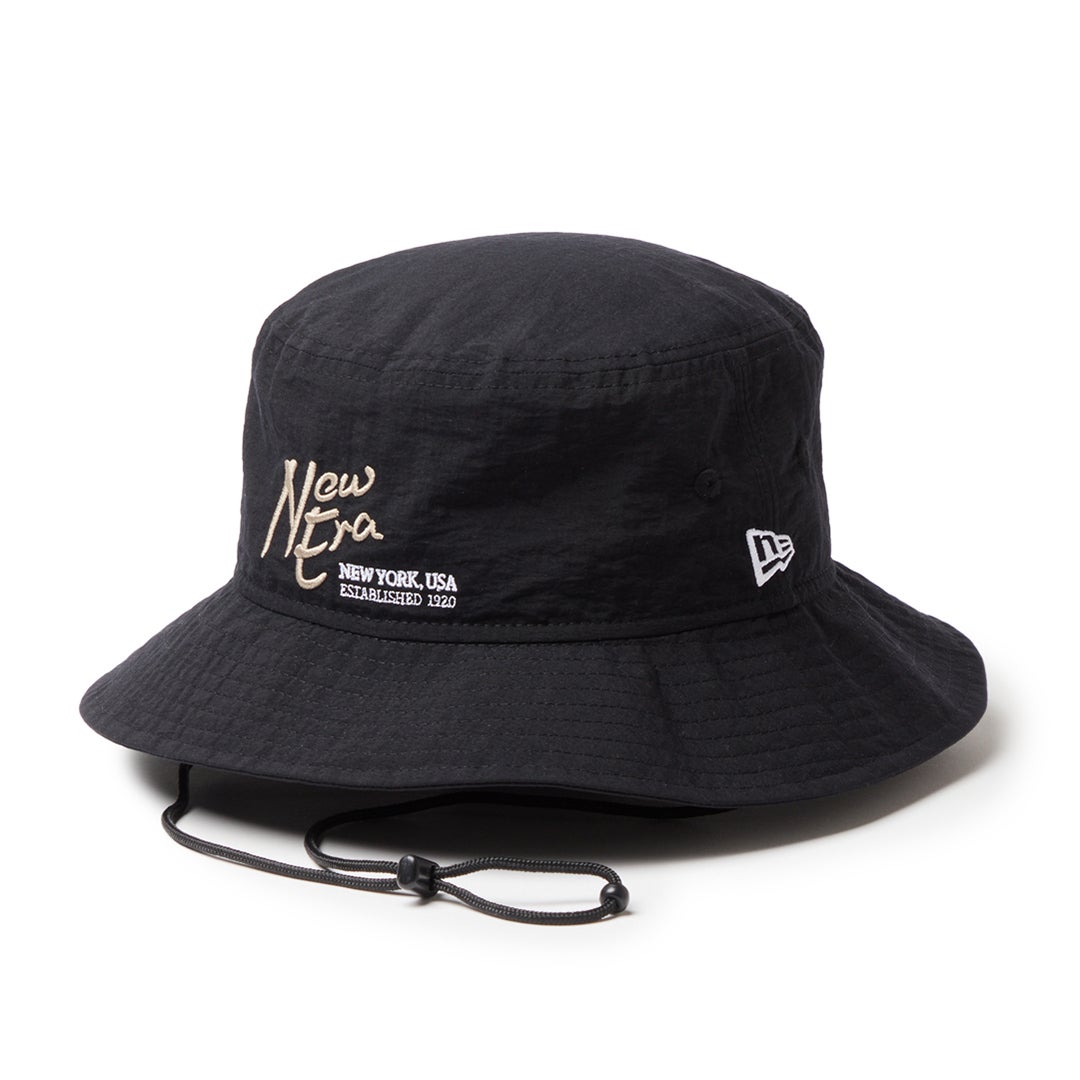 [ニューエラ]メンズ [GOLF] アドベンチャー ライト ナイロンタッサー NEW ERA NEW YORKUSA EST. 1920 ブラック　詳細1
