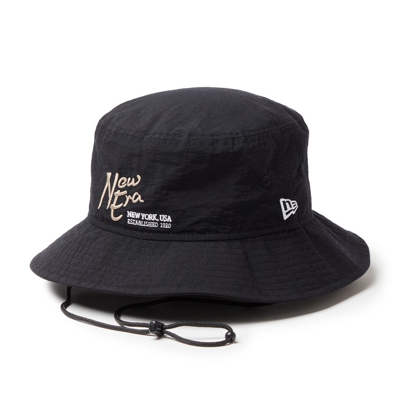 [ニューエラ]メンズ [GOLF] アドベンチャー ライト ナイロンタッサー NEW ERA NEW YORKUSA EST. 1920 ブラック　詳細1