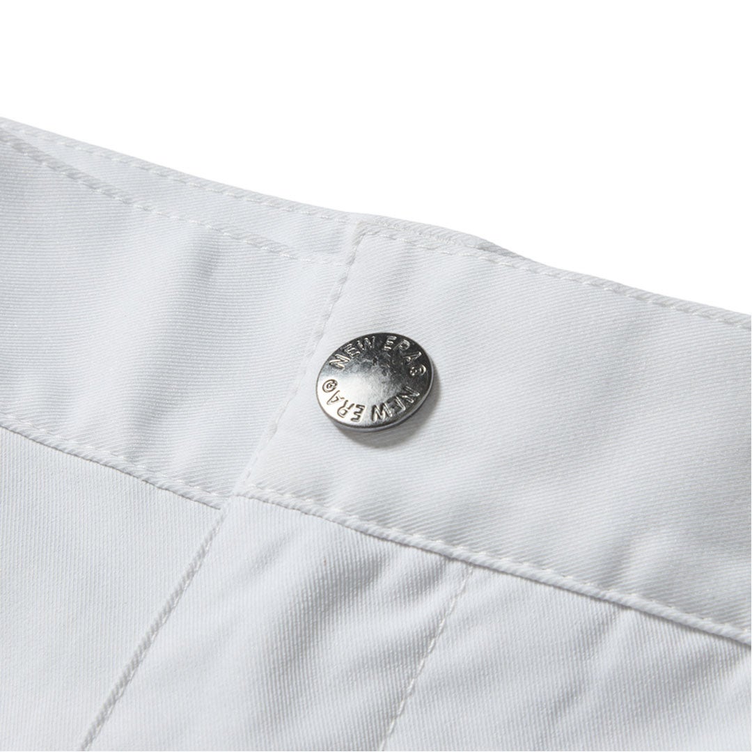 [ニューエラ]メンズ [GOLF] テーパード ストレッチ パンツ サイドロゴ ホワイト　詳細3