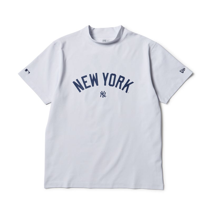 [ニューエラ]メンズ [GOLF] 半袖 ミッドネック Tシャツ MLB ニューヨーク・ヤンキース ホワイト　詳細1