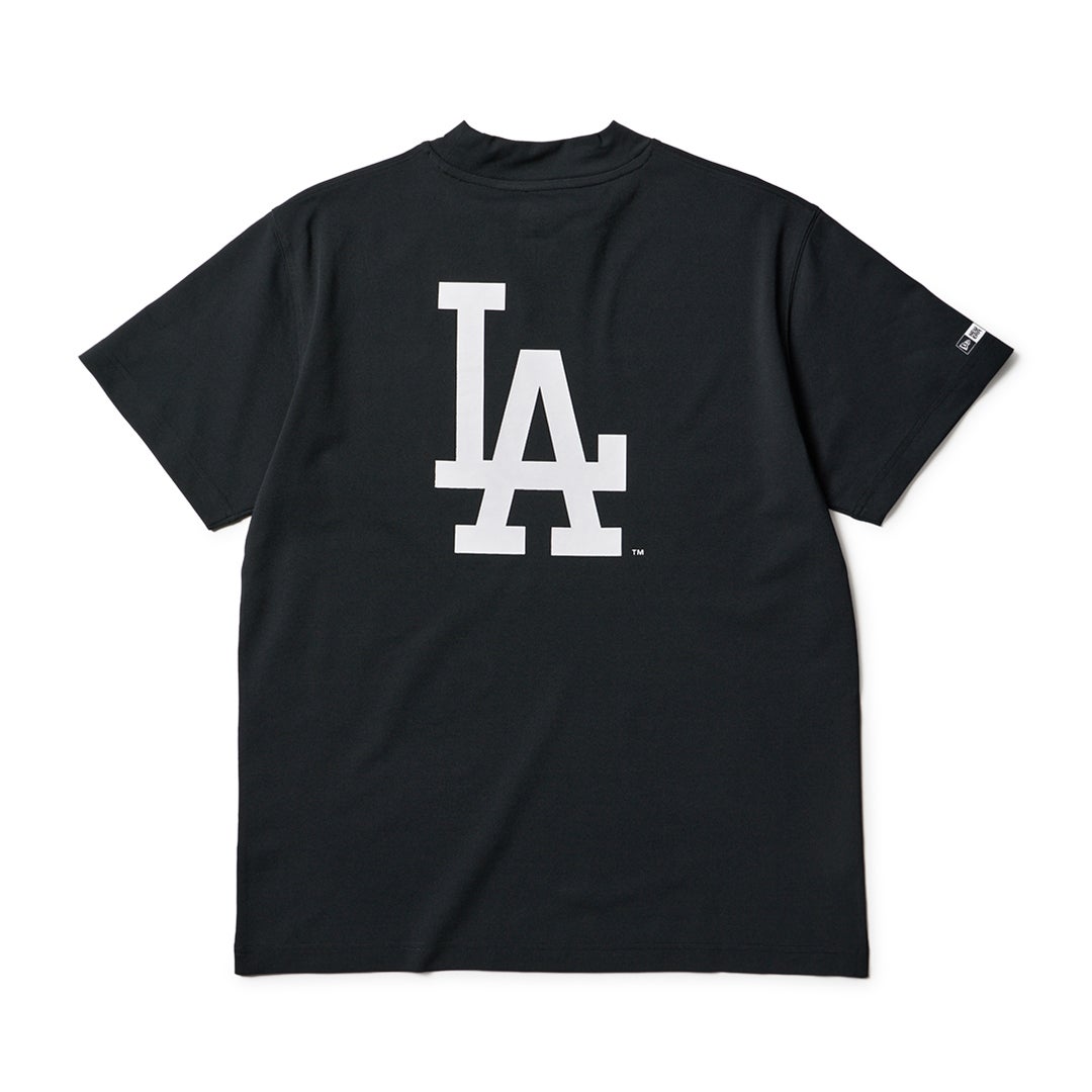[ニューエラ]メンズ [GOLF] 半袖 ミッドネック Tシャツ MLB ロサンゼルス・ドジャース ブラック　詳細2