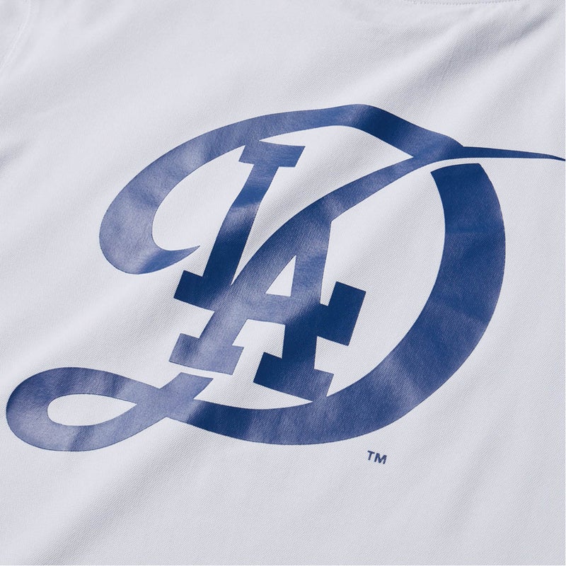 [ニューエラ]メンズ [GOLF] 半袖 ミッドネック Tシャツ MLB ロサンゼルス・ドジャース ホワイト　詳細6