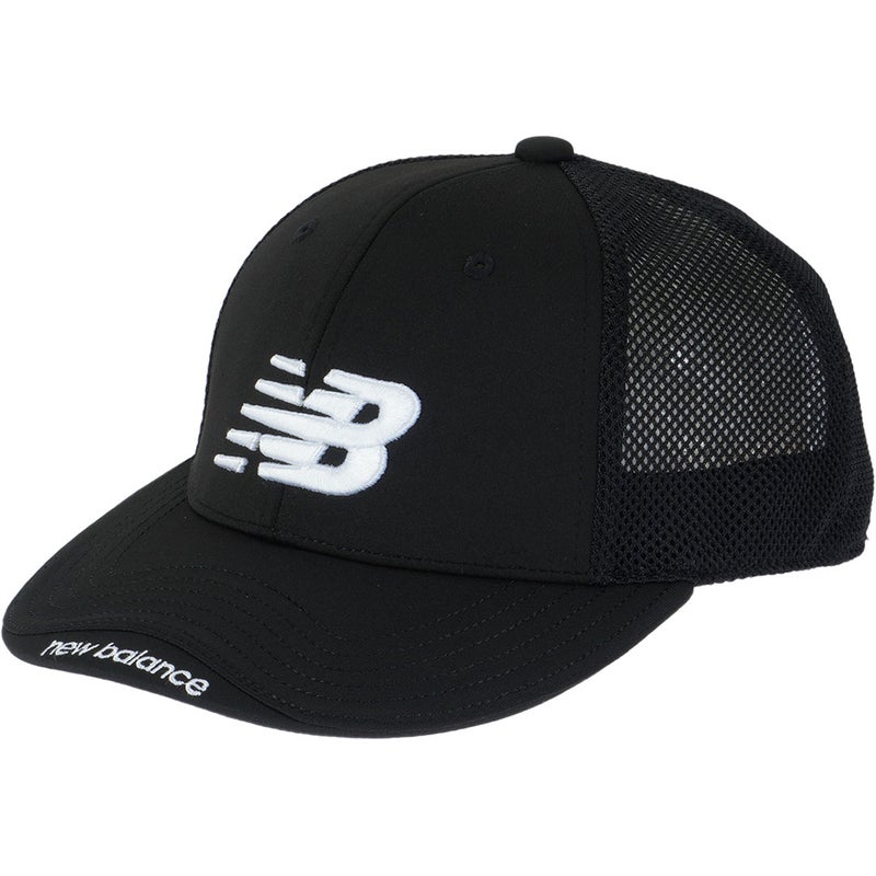 ニューバランス new balance ユニセックス メッシュ セミカーブドブリムキャップ (MENS) NJMG62TF ブラック 詳細2