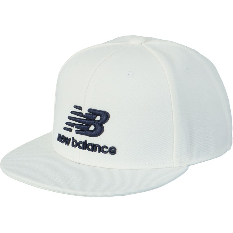 ニューバランス new balance メンズ スタックドロゴ刺繍フラットブリムキャップ (MENS) NJMG65PF ホワイト 詳細1