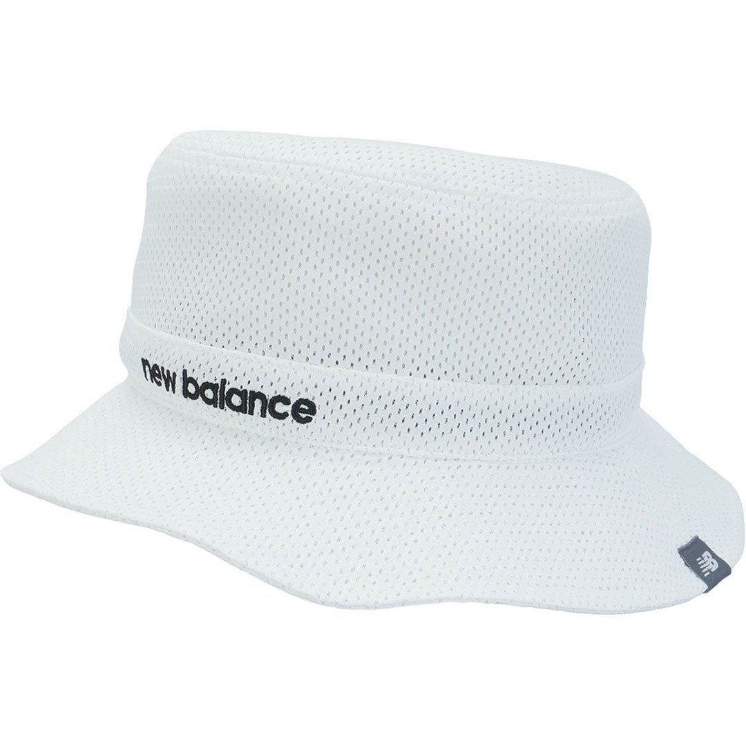 ニューバランス new balance メンズ シアサッカー×メッシュ　NB刺繍リバーシブル バケットハット (UNISEX) NJMG633F ホワイト 詳細1