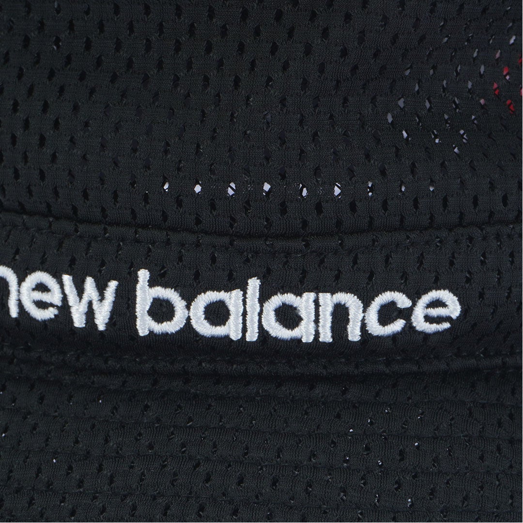 ニューバランス new balance メンズ シアサッカー×メッシュ　NB刺繍リバーシブル バケットハット (UNISEX) NJMG633F ブラック 詳細6