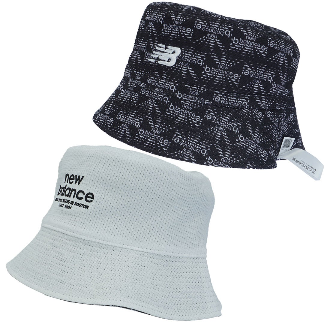 ニューバランス new balance メンズ レディース ユニセックス シアサッカー×メッシュ　NB刺繍リバーシブル バケットハット (UNISEX) NJMG632F ホワイト 詳細1