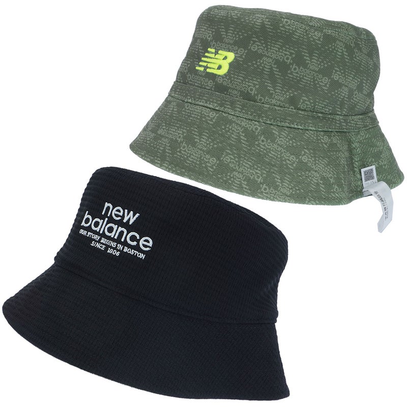 ニューバランス new balance メンズ レディース ユニセックス シアサッカー×メッシュ　NB刺繍リバーシブル バケットハット (UNISEX) NJMG632F ブラック 詳細2