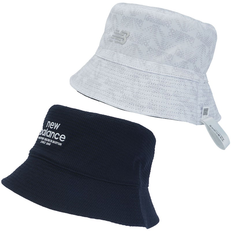 ニューバランス new balance メンズ レディース ユニセックス シアサッカー×メッシュ　NB刺繍リバーシブル バケットハット (UNISEX) NJMG632F ネイビー 詳細3