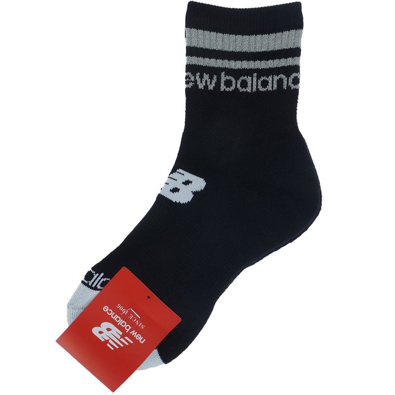 ニューバランス new balance レディース 抗菌防臭 ラメライン ミディアムショートソックス (WOMENS) NJMG62PF ブラック 詳細2