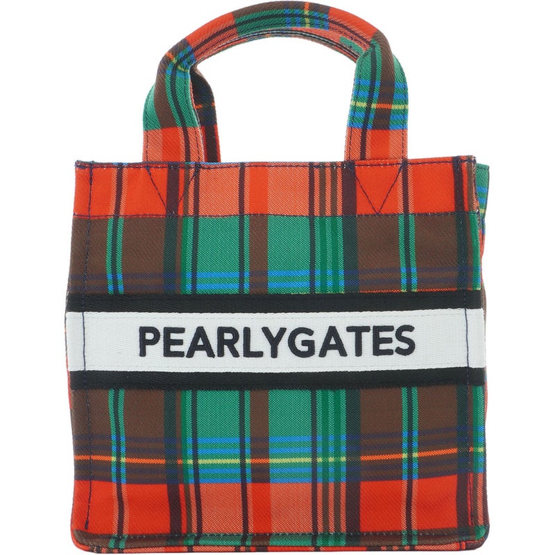 [パーリーゲイツ]ユニセックス マドラスチェック柄カートBAG　詳細1