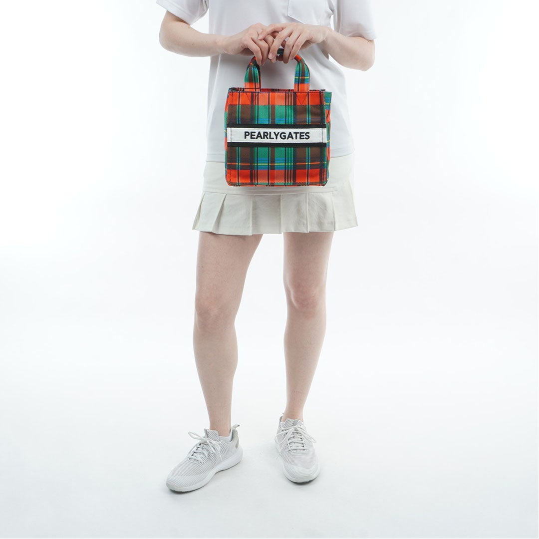[パーリーゲイツ]ユニセックス マドラスチェック柄カートBAG　詳細6