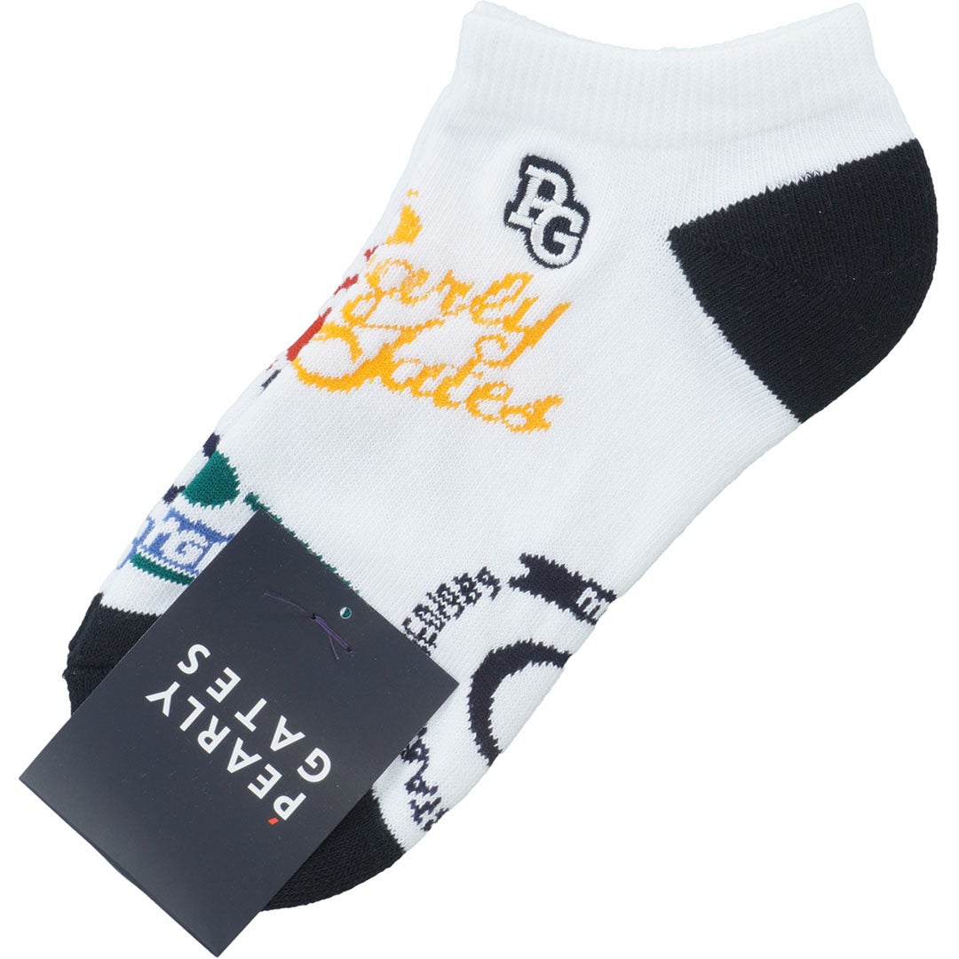 [パーリーゲイツ]レディース カレッジロゴ柄アンクルSOX　詳細1