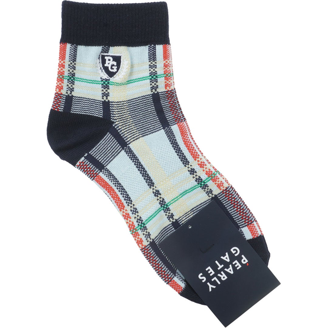 パーリーゲイツ]レディース マドラスチェック柄ショートSOX | 【公式