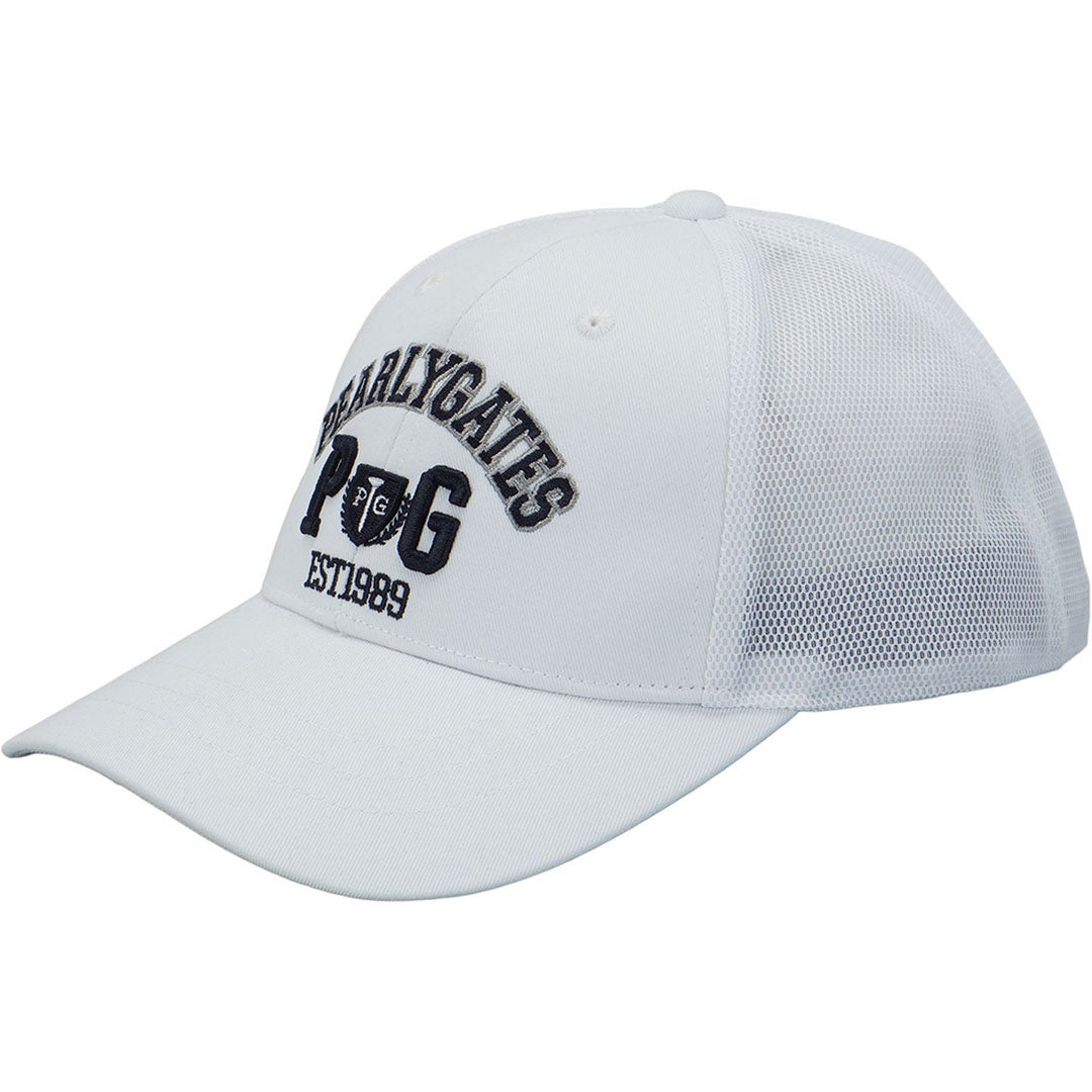 [パーリーゲイツ]メンズ カレッジロゴメッシュツイルCAP　詳細1