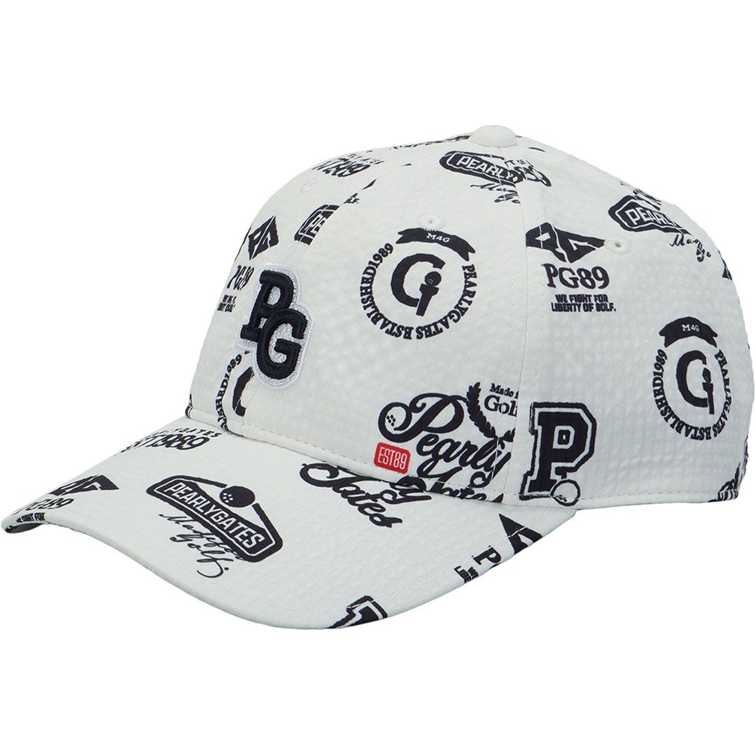 [パーリーゲイツ]メンズ カレッジロゴ柄サッカーCAP　詳細1