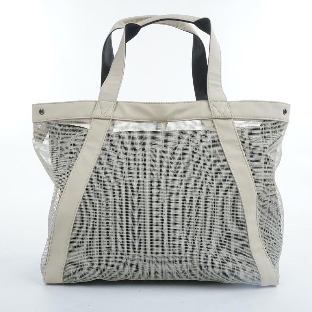 MASTER BUNNY EDITION マスターバニーエディション メンズ レディース ユニセックス リピートロゴメッシュトートBAG MBMG62FF ベージュ 詳細10