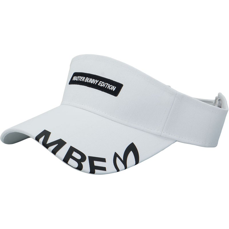 MASTER BUNNY EDITION [マスターバニーエディション]ユニセックス 見切りロゴ氷撃VISOR ホワイト　詳細1