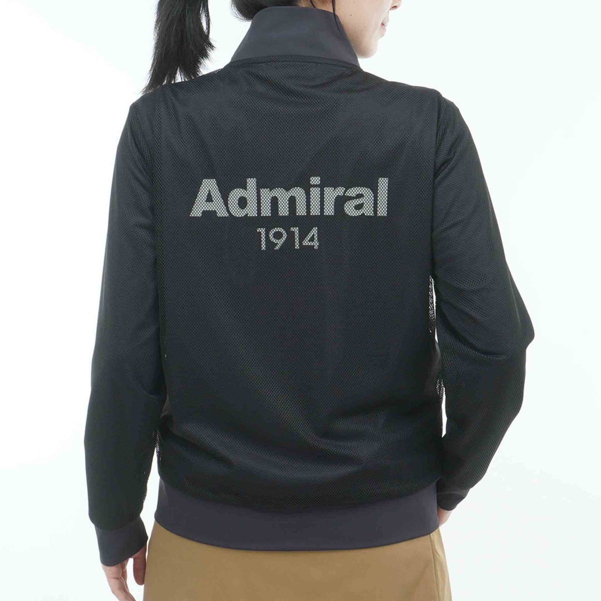 [アドミラル ゴルフ]　Admiral GOLF　レディース メッシュレイヤード ウィンドジャケット　ブラック　詳細2