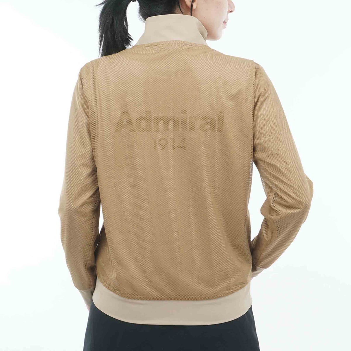 [アドミラル ゴルフ]　Admiral GOLF　レディース メッシュレイヤード ウィンドジャケット　サンドベージュ　詳細2