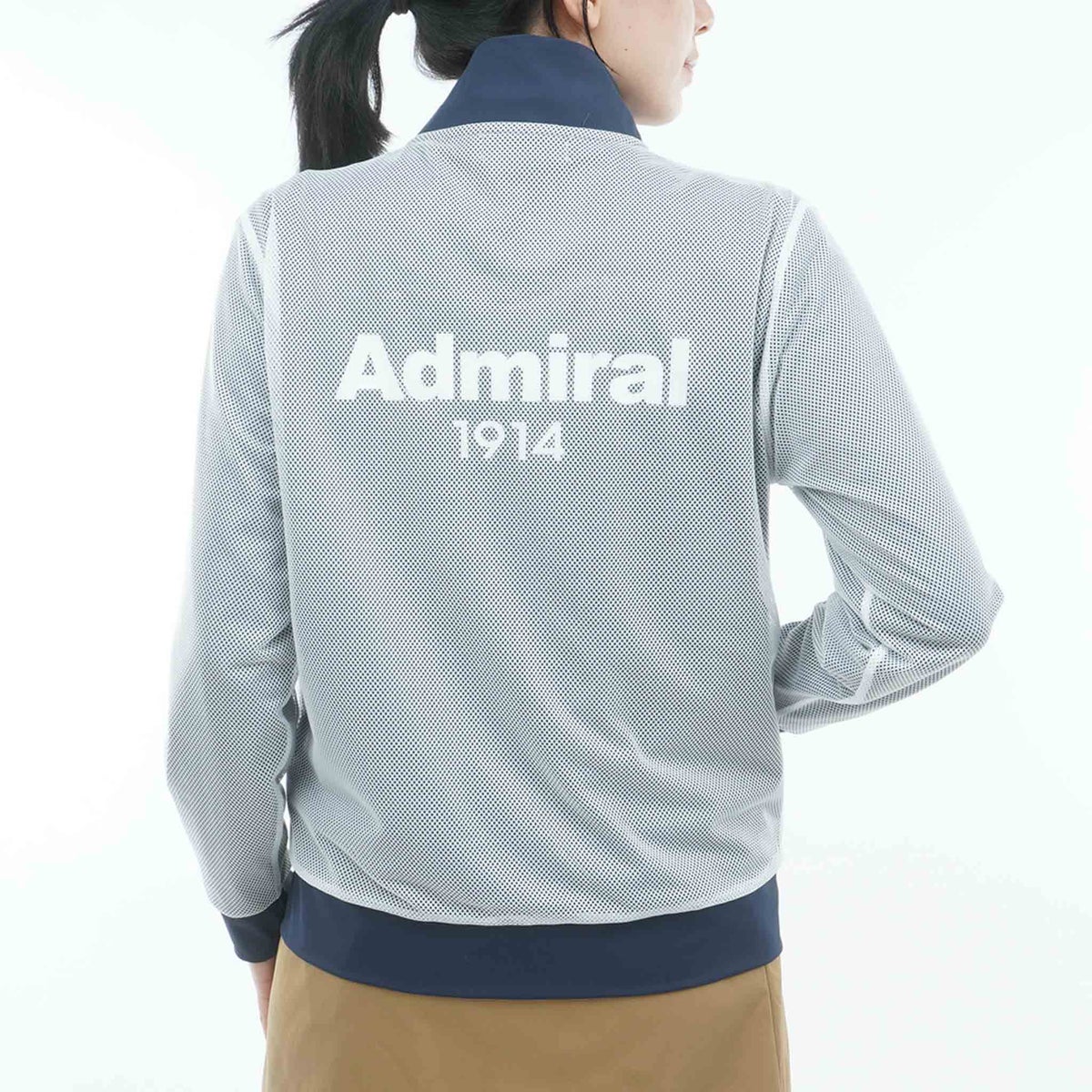 [アドミラル ゴルフ]　Admiral GOLF　レディース メッシュレイヤード ウィンドジャケット　オフホワイト　詳細3