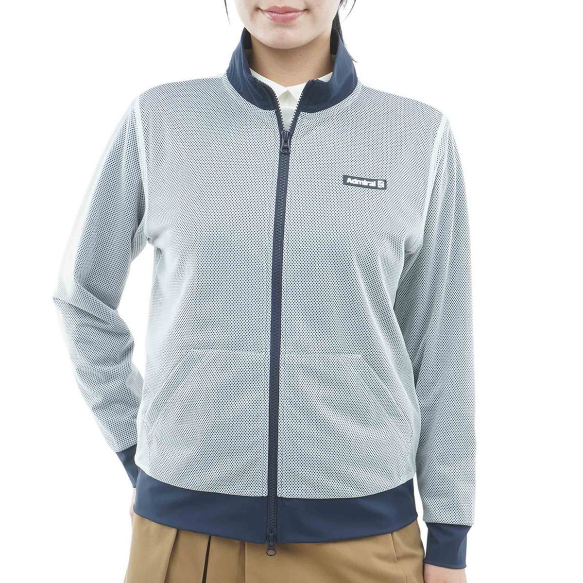 [アドミラル ゴルフ]　Admiral GOLF　レディース メッシュレイヤード ウィンドジャケット　オフホワイト