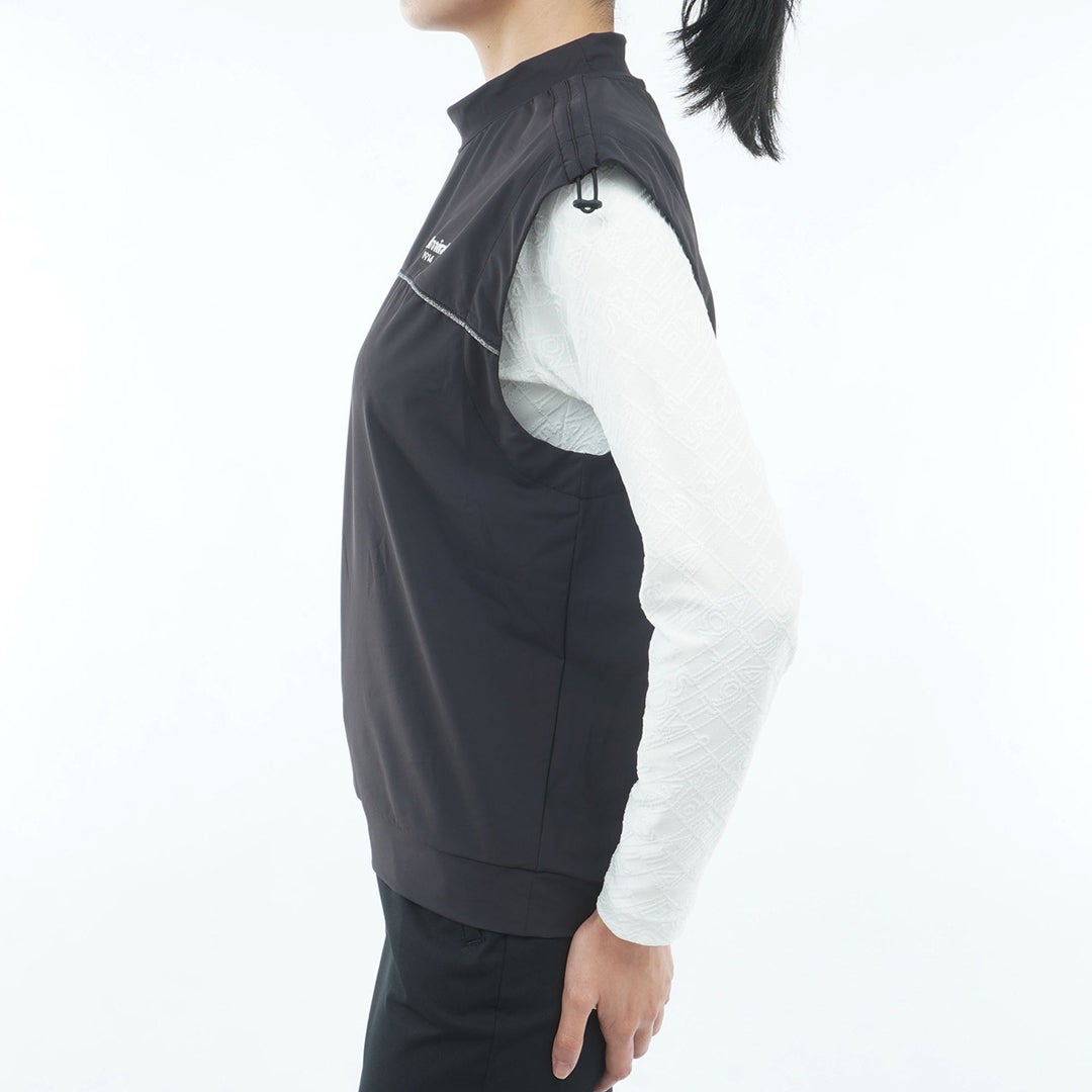 [アドミラル ゴルフ] Admiral GOLF レディース 撥水 ストレッチ モックベスト ADLA651 ブラック　詳細2