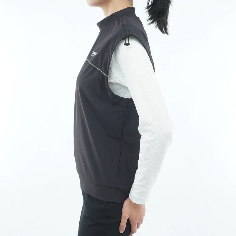 [アドミラル ゴルフ] Admiral GOLF レディース 撥水 ストレッチ モックベスト ADLA651 ブラック　詳細2