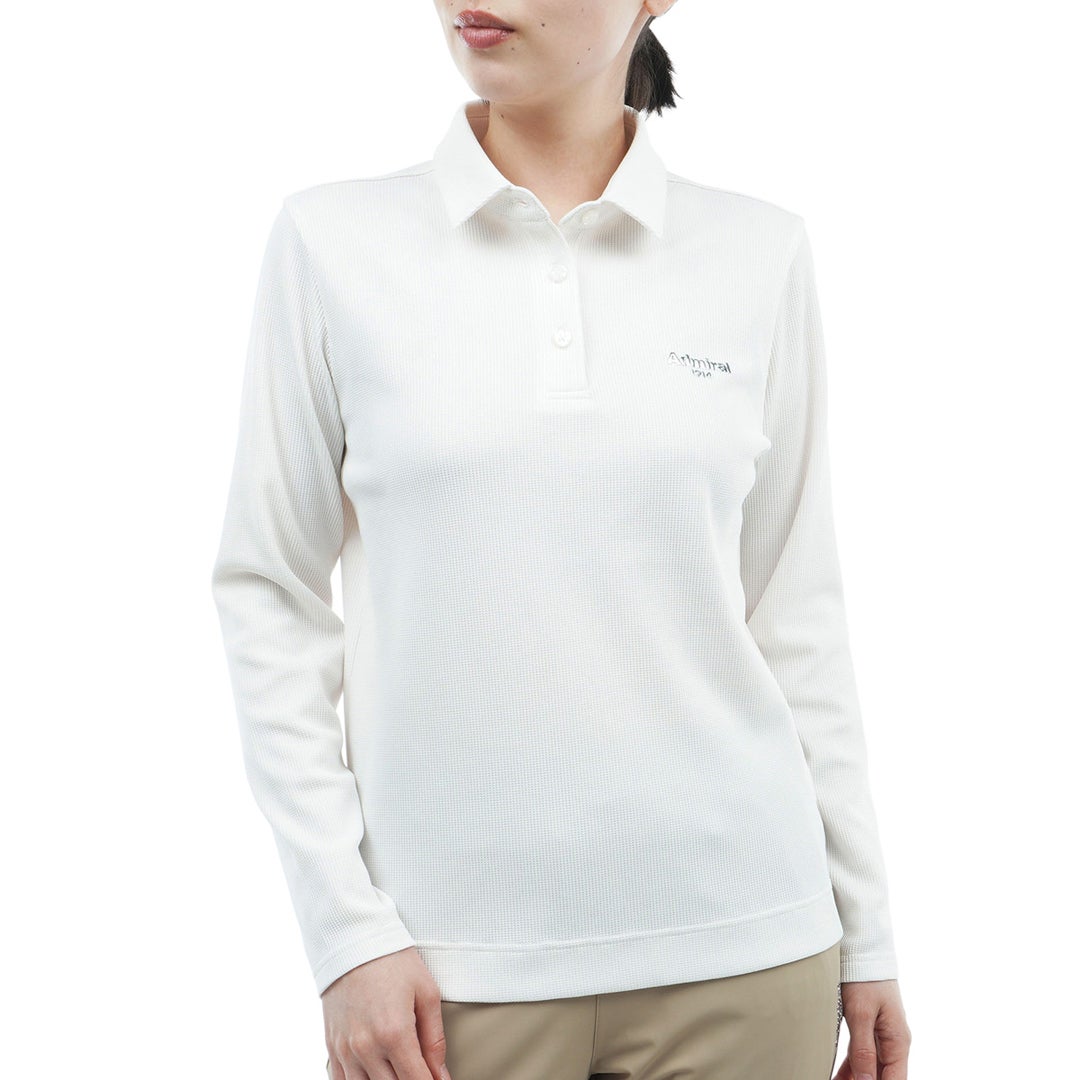 [アドミラル ゴルフ] Admiral GOLF レディース ワッフル 長袖シャツ ADLA653 オフホワイト　詳細
