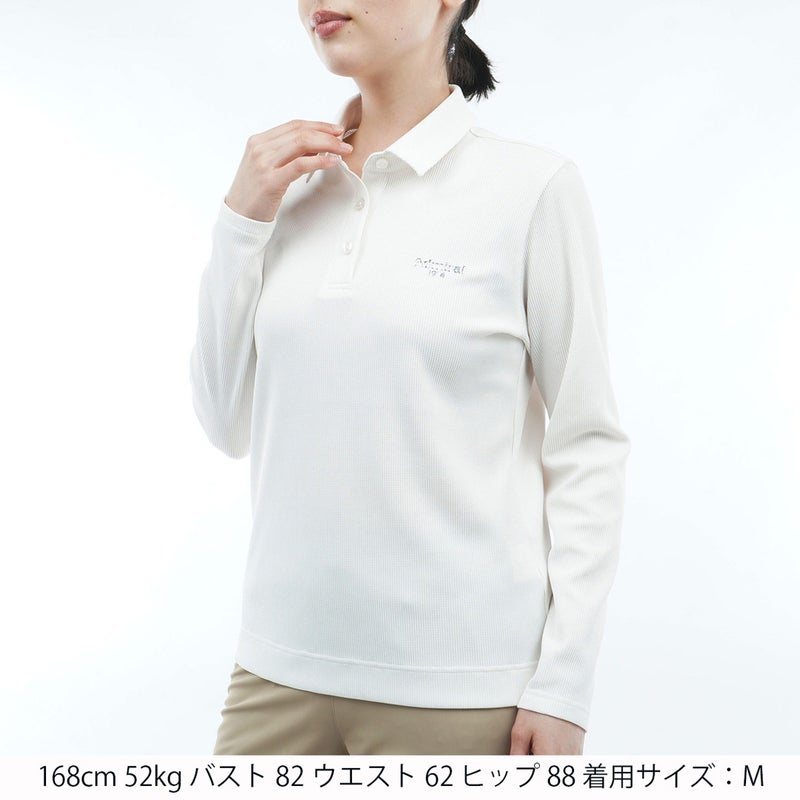 [アドミラル ゴルフ] Admiral GOLF レディース ワッフル 長袖シャツ ADLA653 オフホワイト　詳細1