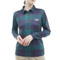 [アドミラル ゴルフ] Admiral GOLF レディース ワッフル 長袖シャツ ADLA653 ネイビー×グリーン　詳細