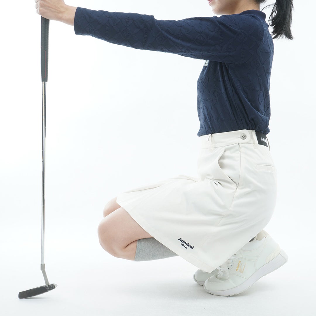  [アドミラル ゴルフ]　Admiral GOLF　レディース 4WAYストレッチ フロントタックスカート  ADLA654 オフホワイト　詳細5