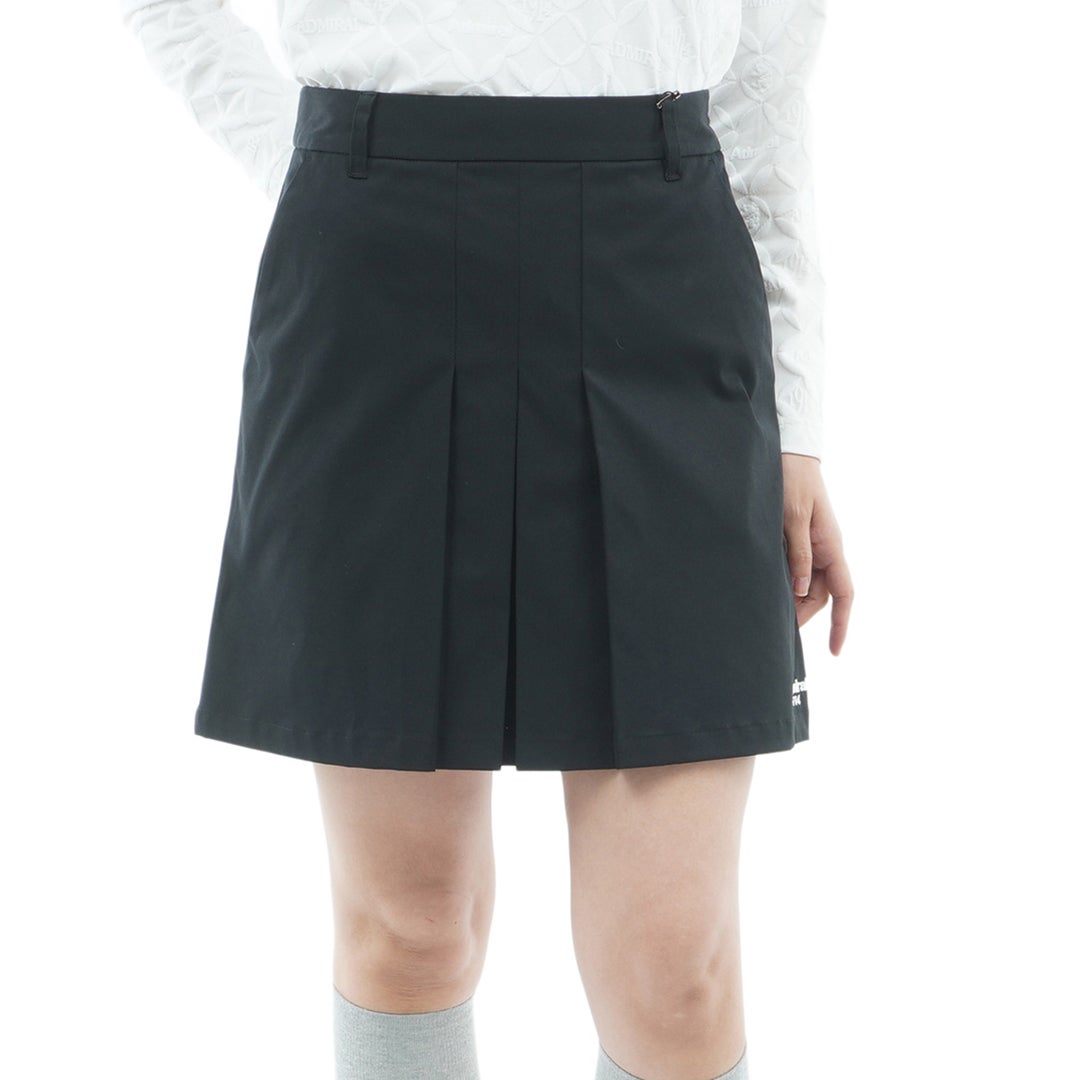  [アドミラル ゴルフ]　Admiral GOLF　レディース 4WAYストレッチ フロントタックスカート  ADLA654 ブラック　詳細
