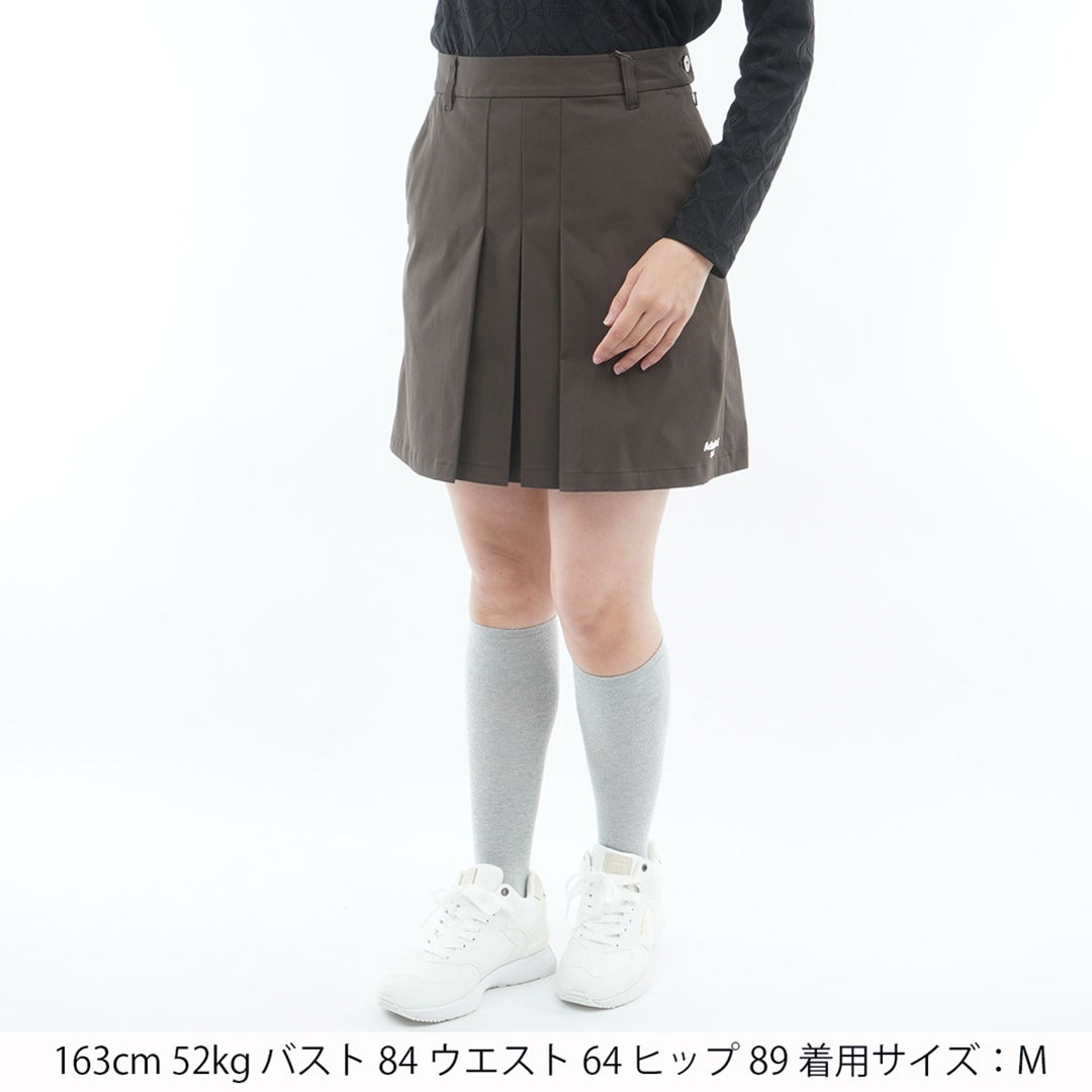  [アドミラル ゴルフ]　Admiral GOLF　レディース 4WAYストレッチ フロントタックスカート  ADLA654 ブラウン　詳細1