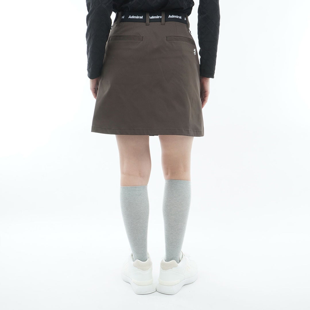  [アドミラル ゴルフ]　Admiral GOLF　レディース 4WAYストレッチ フロントタックスカート  ADLA654 ブラウン　詳細2